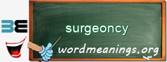 WordMeaning blackboard for surgeoncy